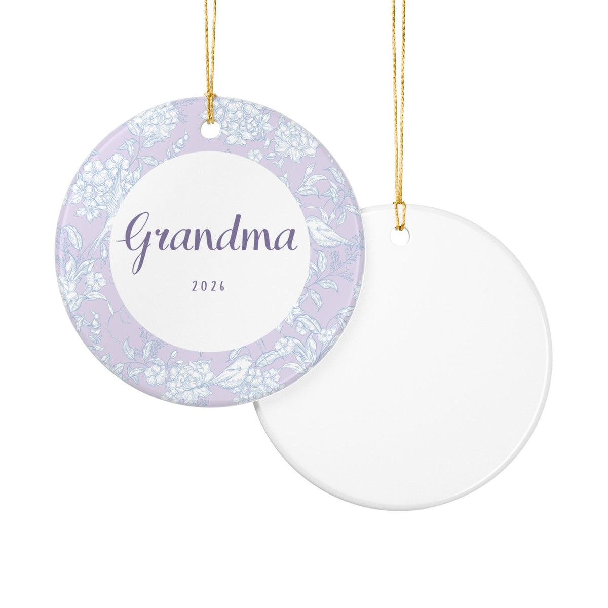 Grandma | Ceramic Ornament - Purple