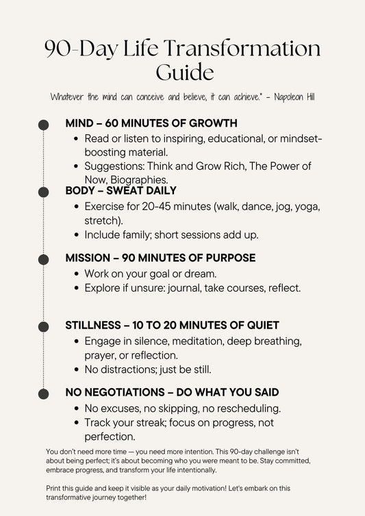 90-Day Life Transformation Guide and Tracker