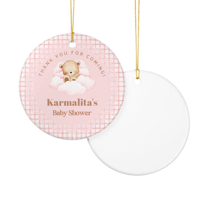 Copy of Baby Shower Ornament, Personalized Gift And Party Favor | Ceramic Decoration - Baby Girl