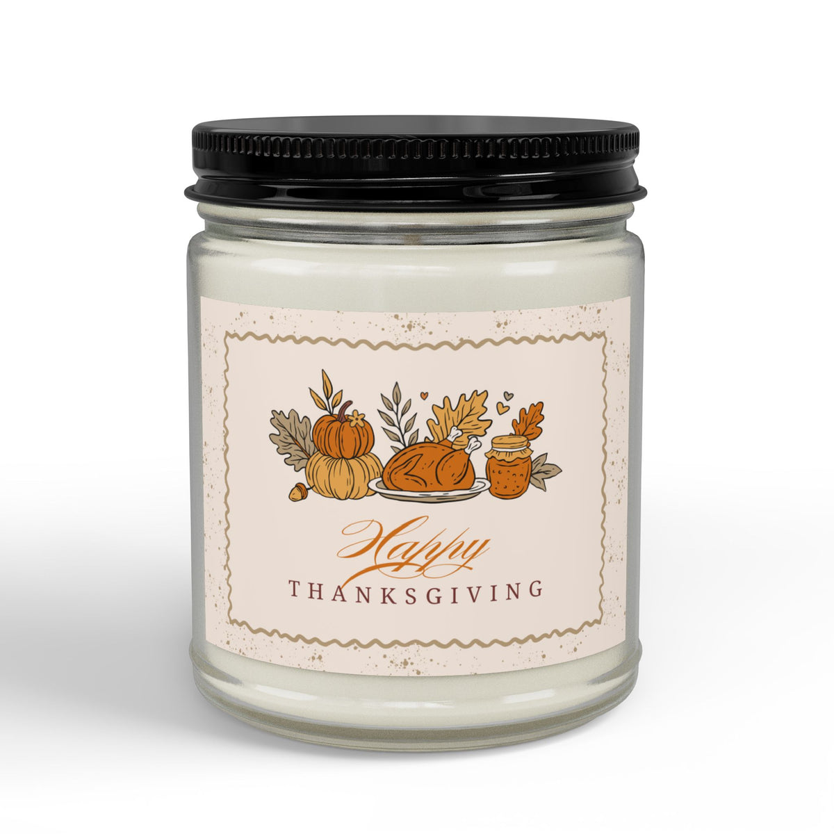 Scented Soy Candles with Black Lid, (4 and 9oz)