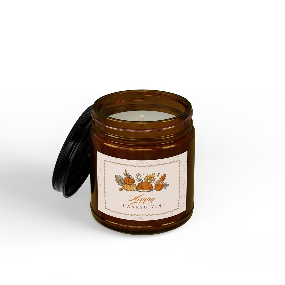 Scented Soy Candles with Black Lid, (4 and 9oz)