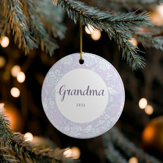 Grandma | Ceramic Ornament - Purple