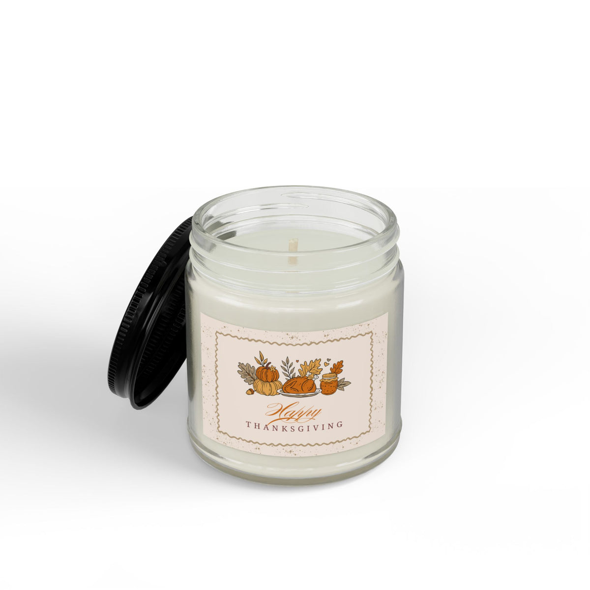 Scented Soy Candles with Black Lid, (4 and 9oz)