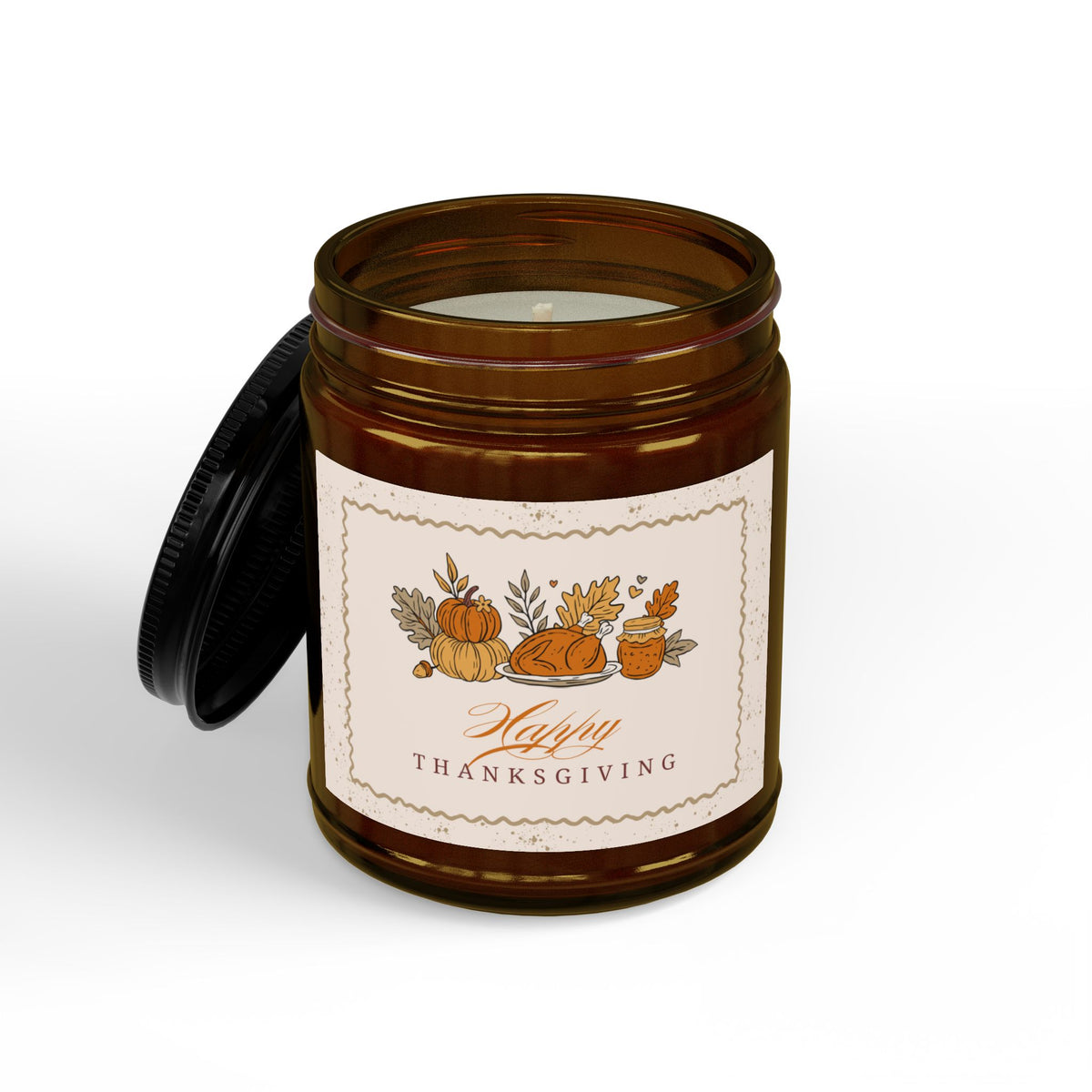 Scented Soy Candles with Black Lid, (4 and 9oz)