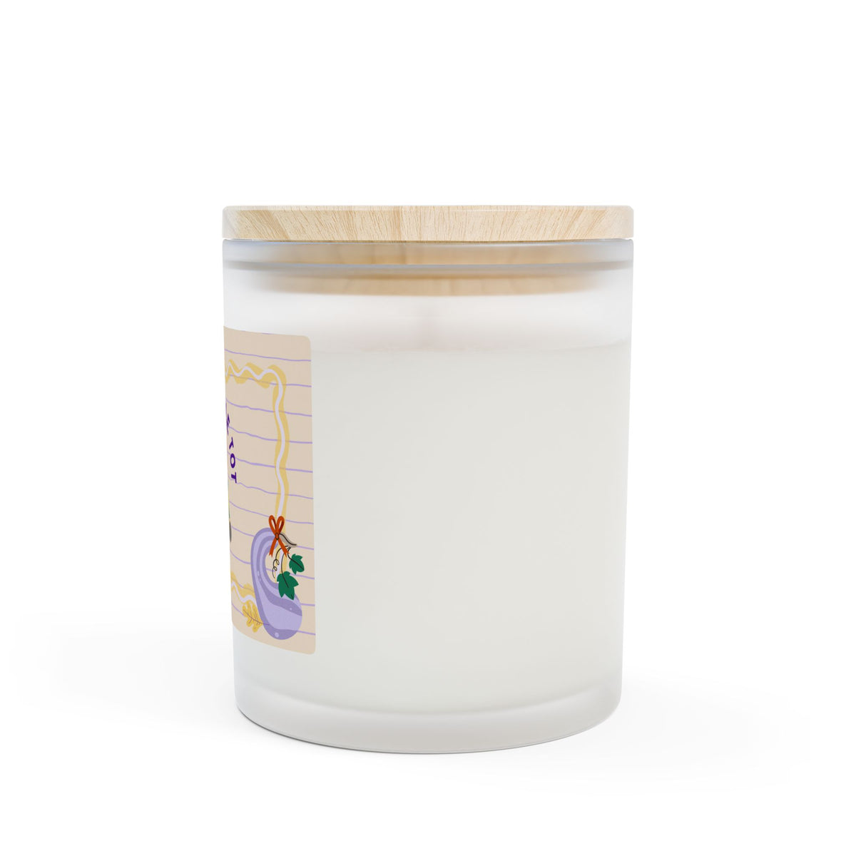 Frosted Glass Candle — 'The Cuddle Tot' Cute Baby Nursery Scented Candle (11oz)