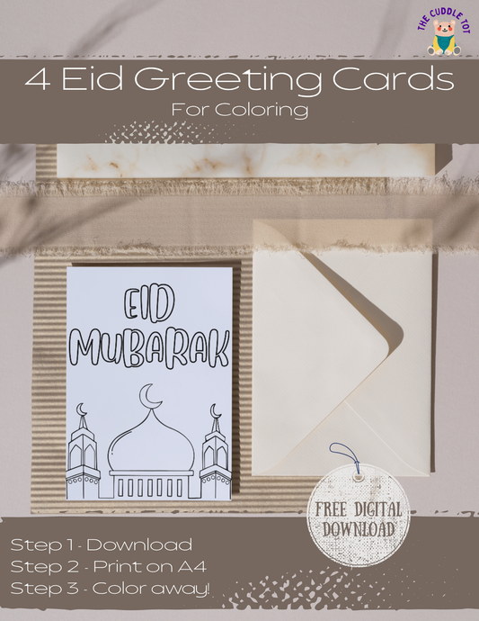 Eid Coloring Cards - Free Cuddle!