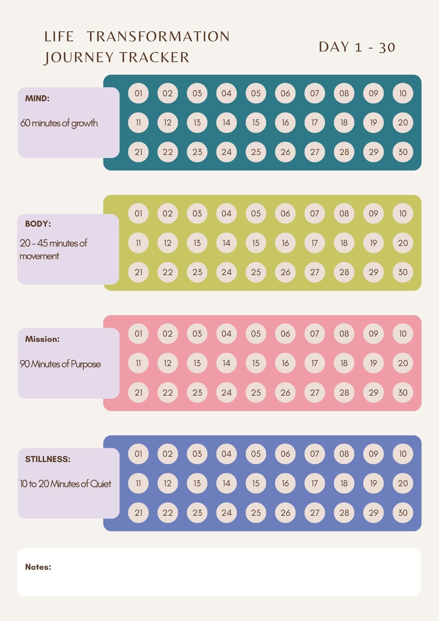 90-Day Life Transformation Guide and Tracker