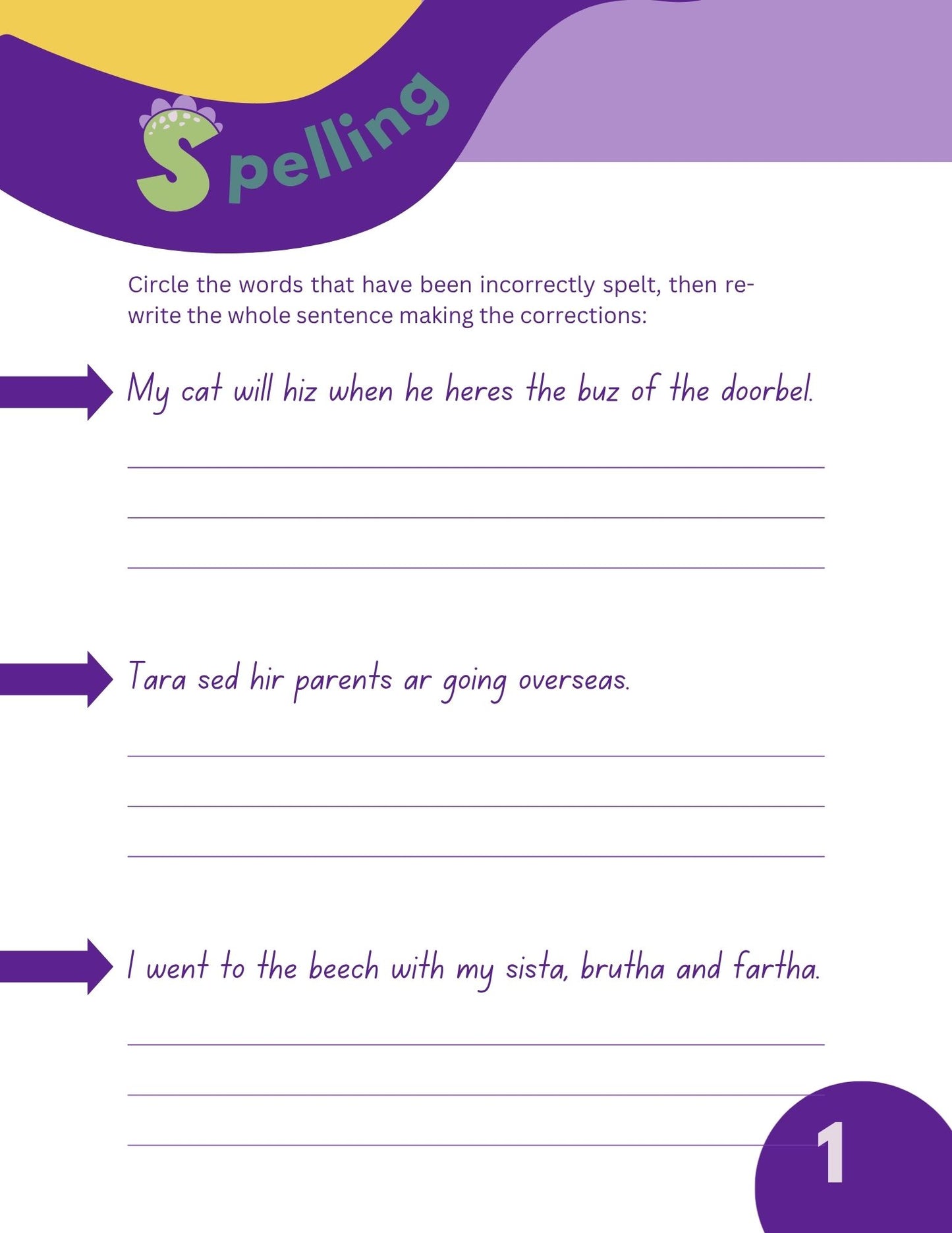 Grade 1 English Literacy Practice
