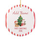 Personalized First Christmas Teddy Bear Ornament | Ceramic Decoration - Red
