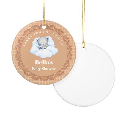 Baby Shower Ornament, Personalized Gift And Party Favor | Ceramic Decoration - Baby Boy