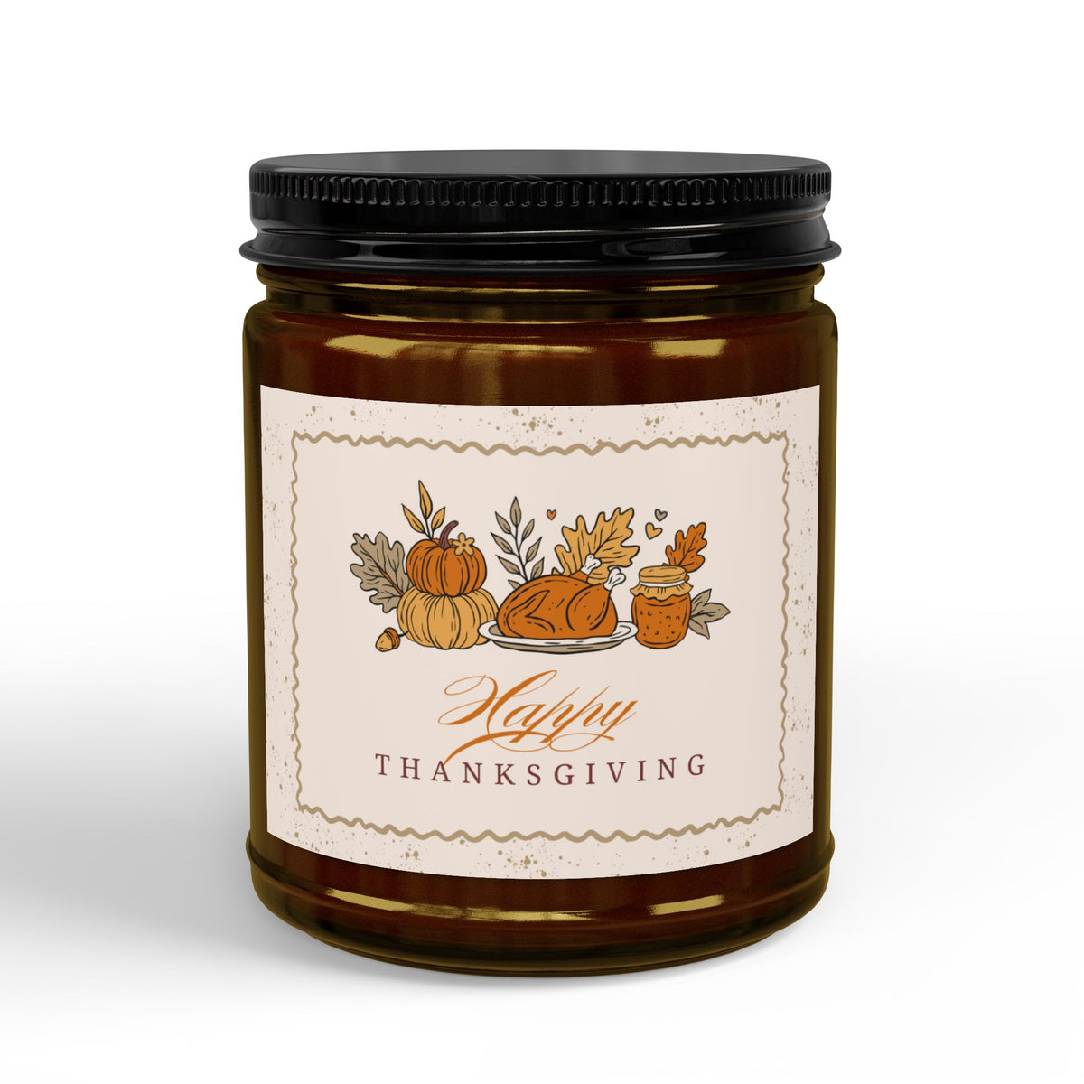 Scented Soy Candles with Black Lid, (4 and 9oz)