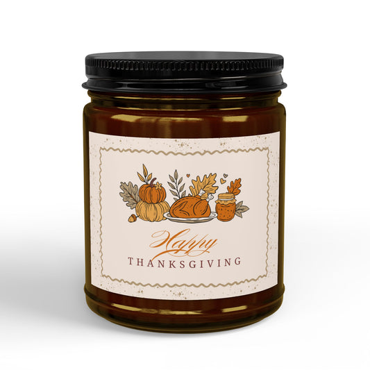 Scented Soy Candles with Black Lid, (4 and 9oz)
