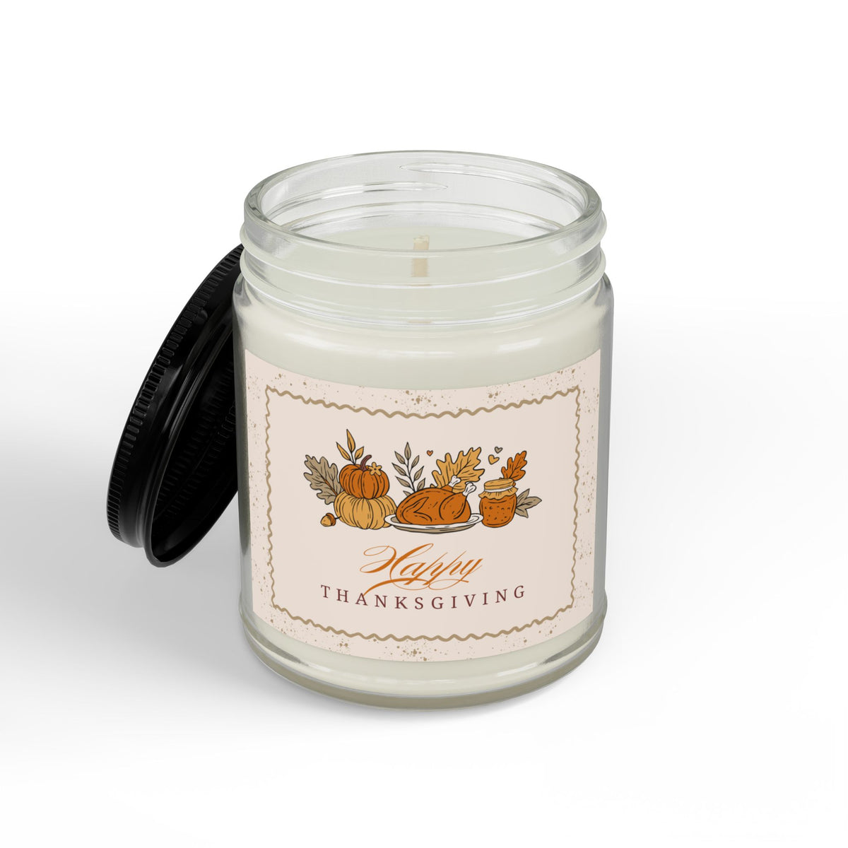 Scented Soy Candles with Black Lid, (4 and 9oz)