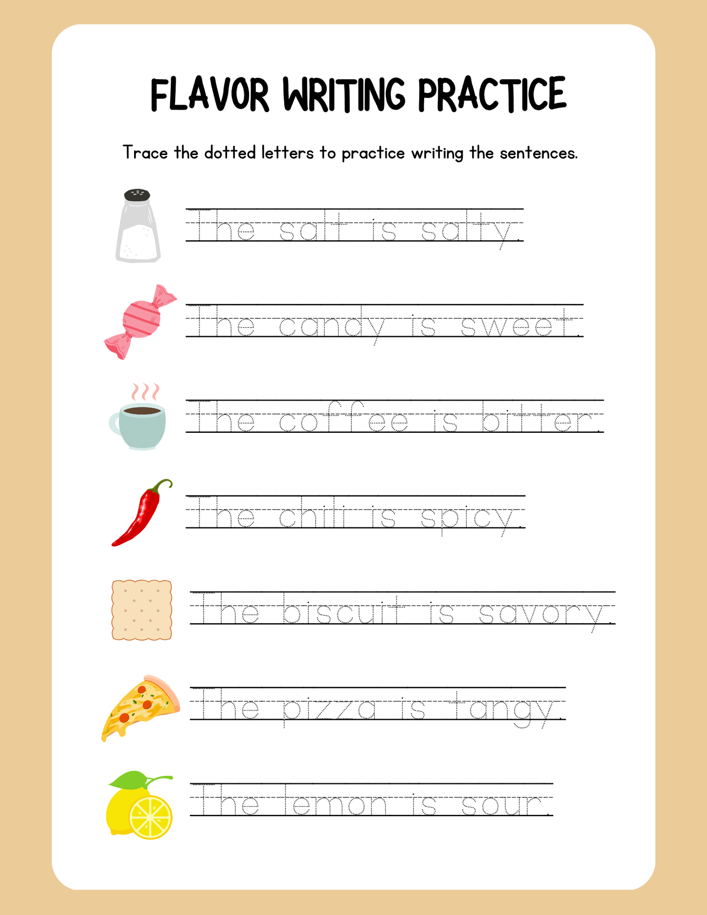 Grade 1 English Writing Practice