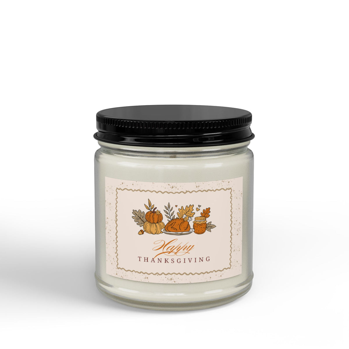 Scented Soy Candles with Black Lid, (4 and 9oz)