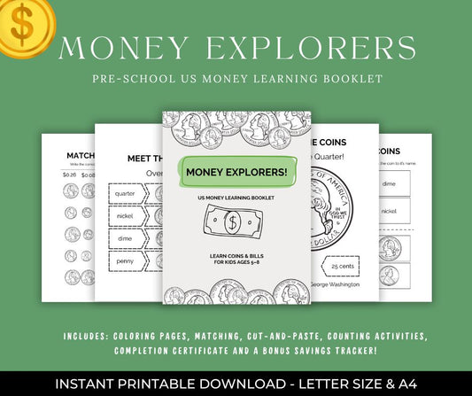 Money Explorers! | Us Money Learning Booklet