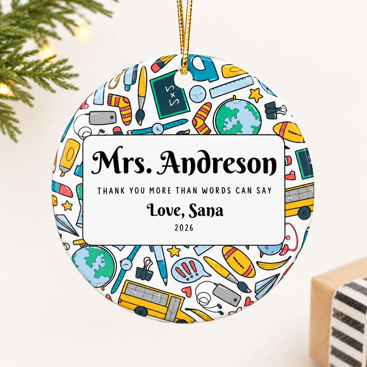 Teacher's Appreciation Ornament - Pattern