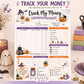 Cute Halloween Budget Planner Printable | Track My Money Tracker | Cozy Halloween Finance Planner | A4 Digital Download